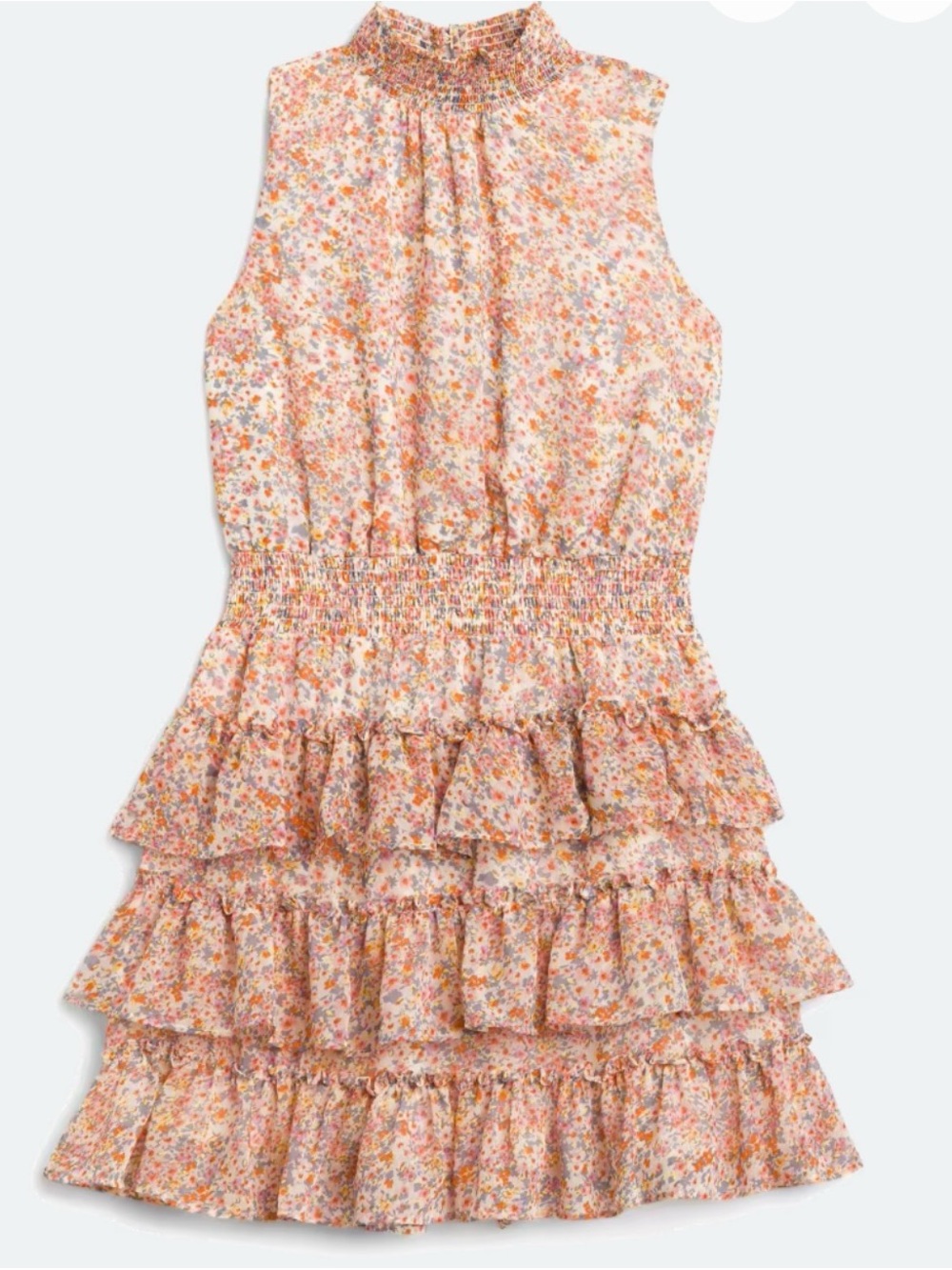 1. State Sleeveless Smocked Neck Dress • Light Pink • Size M